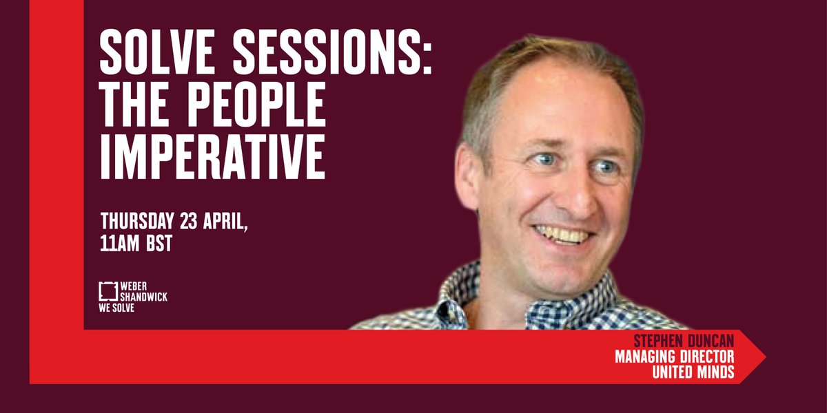 WSScotland's tweet photo. Our first #SolveSession focuses on managing employee change, redefining employee experience and its role, and adapting culturally throughout lockdown and into recovery. Join us for The People Imperative with Stephen Duncan of @UnitedMinds
Sign up here: https://t.co/I2dvg9aFmB https://t.co/4edLBw96OZ