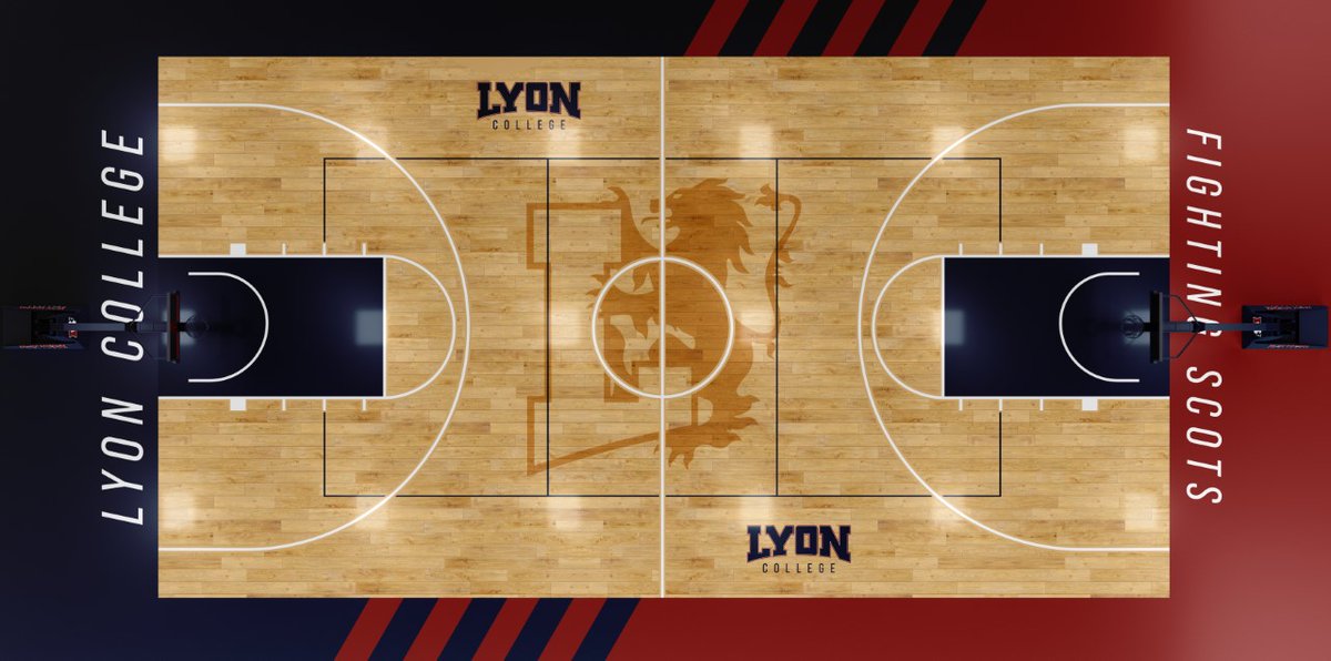 ChrisHudgison's tweet photo. Check out this new look for the Scots. Lyon College unveiled their new court design for Becknell Gymasium, it'll be installed this summer.

More: https://t.co/Fh0B8lD2GK @LyonAthletics https://t.co/jWGL61TjIj