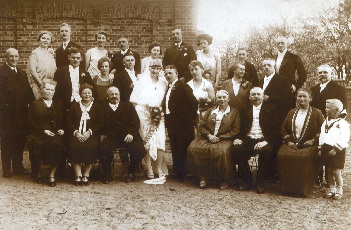"This is a picture of my parents marrying in Lauenburg just before the war, and I should have the date and here’s my mother and father with all the family in Lauenburg."
