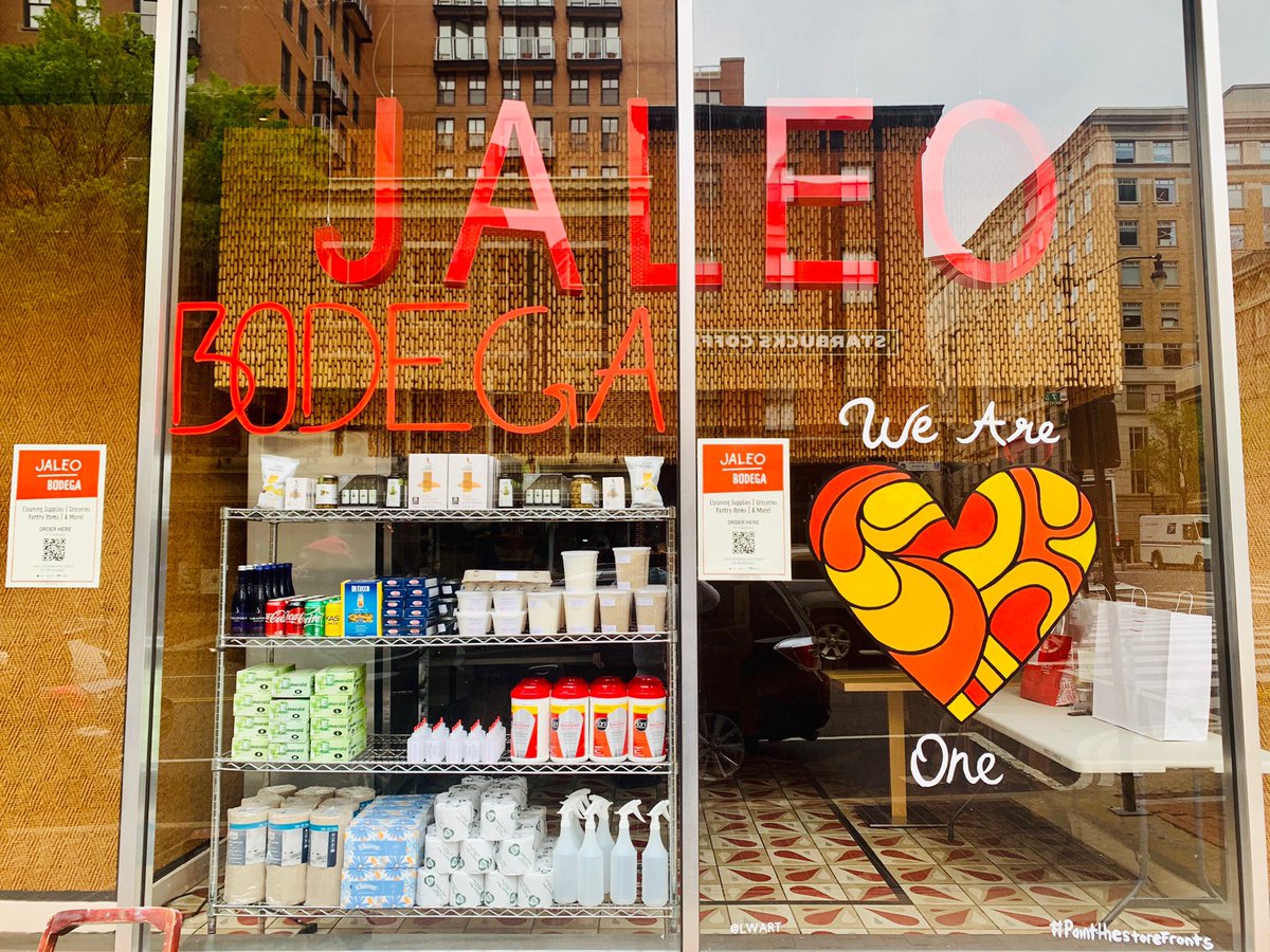 jaleo's tweet photo. #JaleoDC’s bodega is now open to connect our neighbors to home goods that may be hard to find right now. We have staples like eggs, milk, and flour, and cleaning products available for delivery &amp; pick-up every day from 12-8: https://t.co/luVLdx2187 https://t.co/ObUerYqAJy