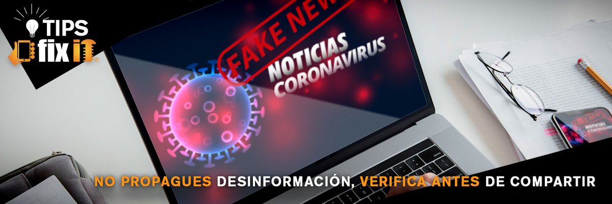 OficialFixit's tweet photo. #TipsFIXIT: ¿Cómo evitar las #FakeNews?
Desafortunadamente muchas noticias que recibes sobre el #Covid_19 son falsas.
👉Verifica la información antes de compartirla en @covidmx
Ingresa a su sitio web e infórmate: https://t.co/IZ5yS1kHgV
#COVID19mx #QuedateEnCasaYa https://t.co/KvF3D1WYDD