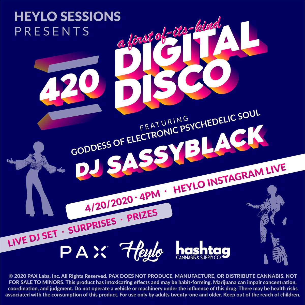 SeattleHashtag's tweet photo. Tune in to @heylocannabis' IG Live today at 4PM for a #DigitalDisco. @SassyBlack_ will take over their account with a DJ set and variety show you don't want to miss! We're excited to join SassyBlack, Heylo, and @pax for this one-of-a-kind experience! πΆππΎπΉ #HashtagCannabis https://t.co/zRtgwbhNgt