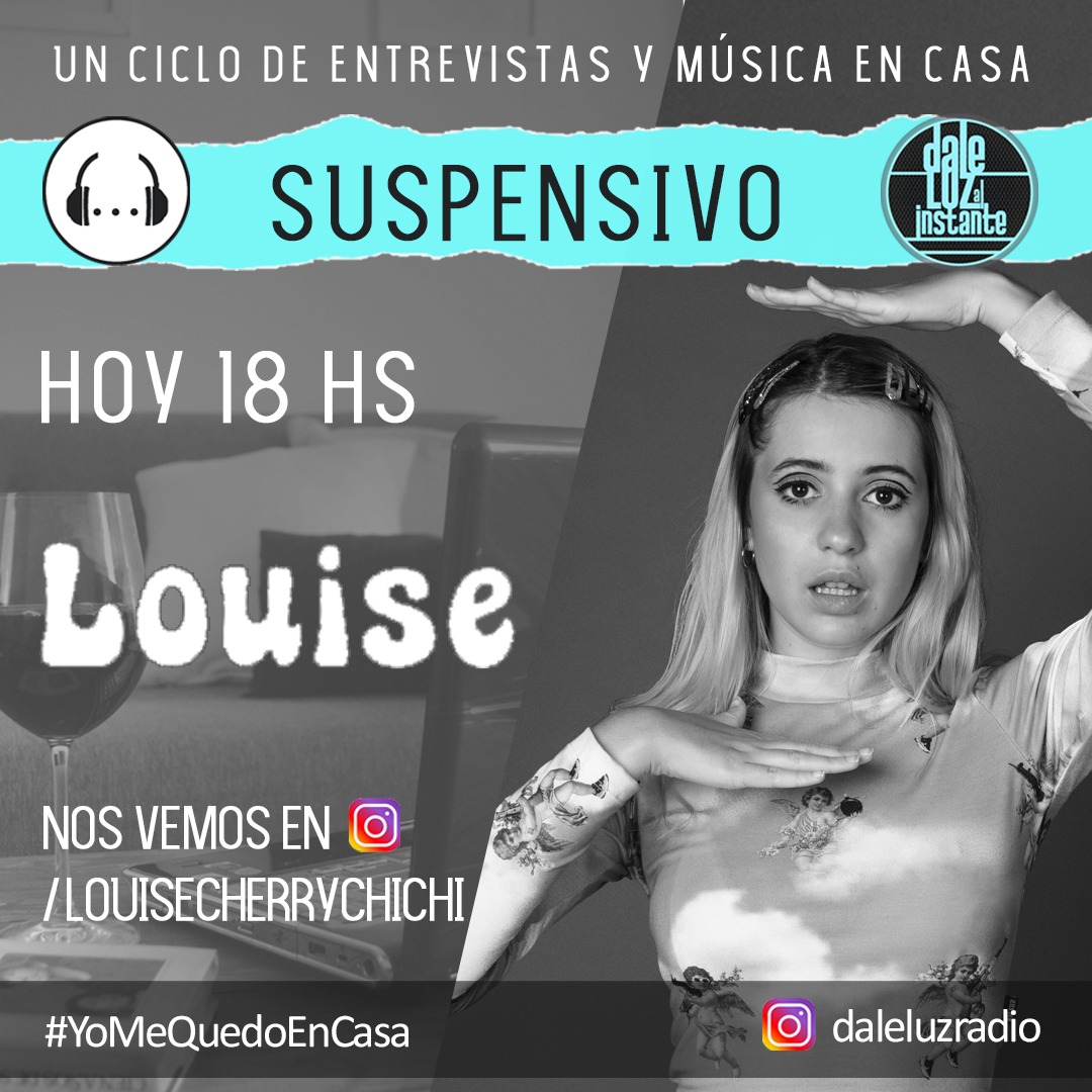 Quinta semana de #suspensivo  🎧, doble programa para hoy. 
A las 20 vamos a charlar con Maia Mónaco sobre su álbum #Raíz, y a las 18 nos conectamos con Louise para hablar del nuevo single #Cherry

🕗 20 hs - instagram.com/maiamonaco/

🕕 18 hs - instagram.com/louisecherrych…