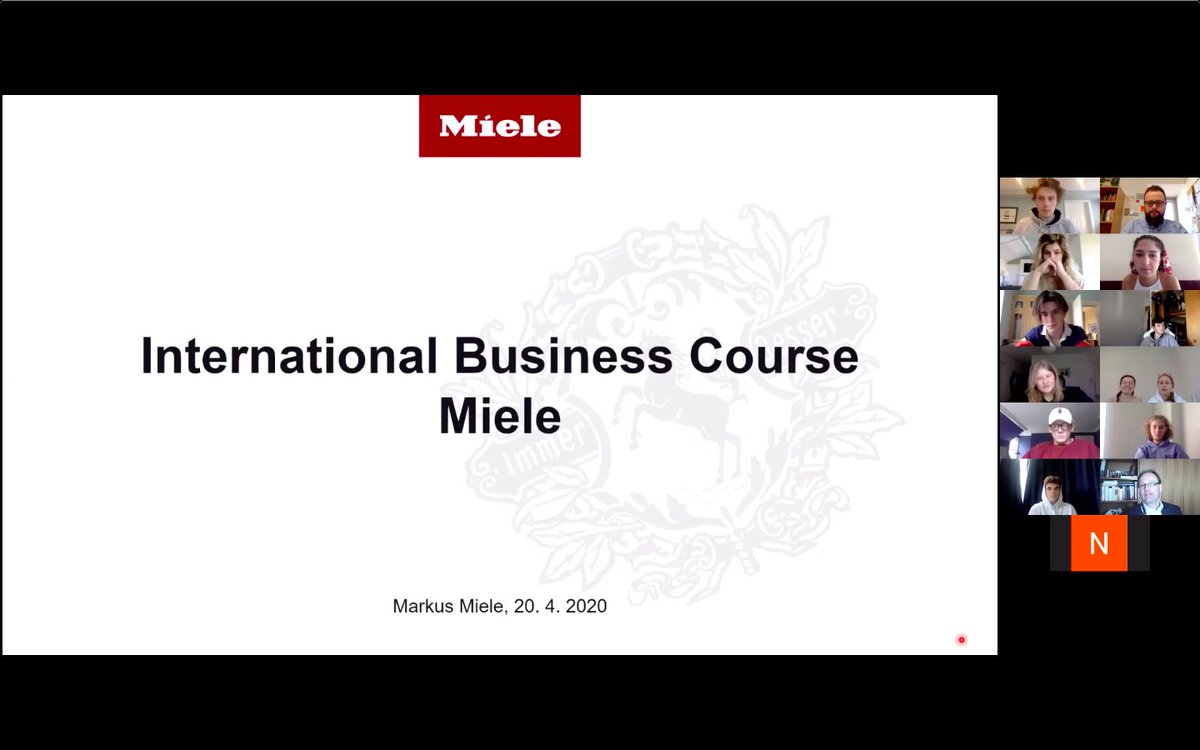mrdjmoffatt's tweet photo. "What you will keep in your head are these little stories" - Markus Miele

Very thankful to Markus for sharing his stories with my #internationalbusiness class today about the history of Miele, his own personal journey, and the current business landscape! #AuthenticLearning #LWL https://t.co/LAZioNkkOb