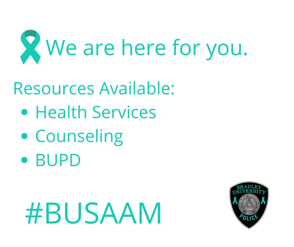 BradleyUPolice's tweet photo. Don’t forget, we’re here for you!💙 #BUSAAM https://t.co/7UuciyLrnc