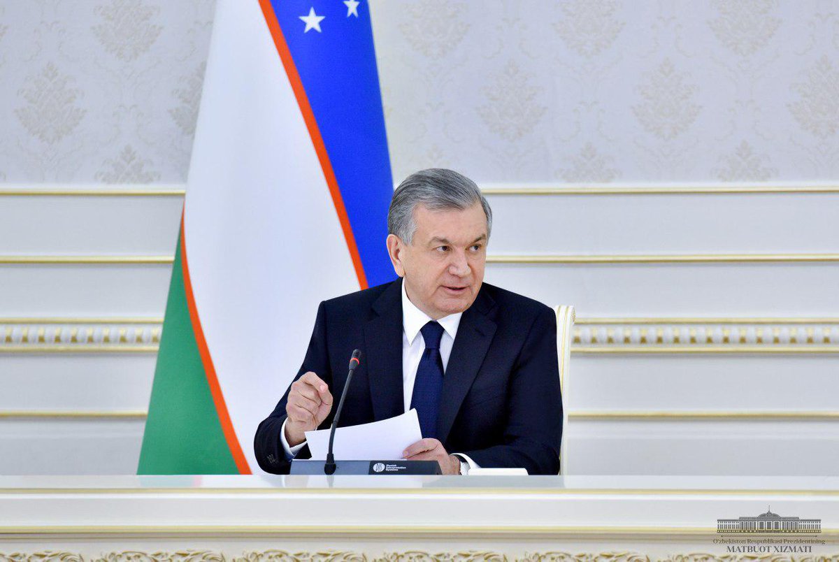 president_uz's tweet photo. Construction industry and infrastructure development under focus at a videoconference meeting chaired by the President. Shavkat Mirziyoyev proposes to launch a nationwide movement “Generosity and Support”.
#Mirziyoyev #Uzbekistan #pandemic #mitigateimpact #supportpopulation https://t.co/UUdiIVVBqp