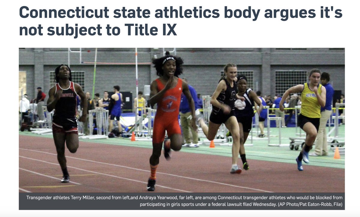 casandra_carri's tweet photo. Title IX, grants equal opportunity in sports. After a lawsuit CIAC claims that they are not a federal funded org., and therefore don't pertain to Title IX; preventing 2 transgender athletes from participating in women's sports. is this fair? @rabea_qamar  @MisssNallely #ucr150 https://t.co/ngufUMKSfN