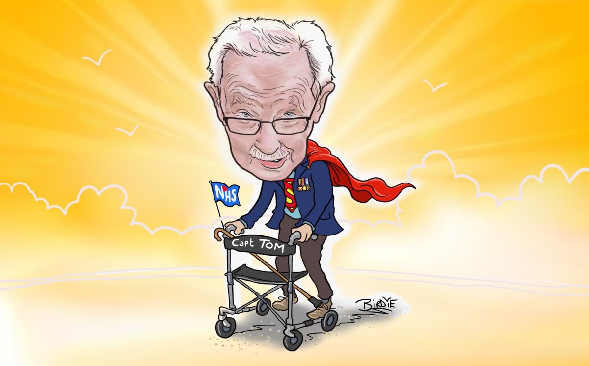 A big thank you to the creative genius Mark @funkeefish and also a big thank you to @darren_birdie for us allowing to use your brilliant artwork of <a href="/captaintommoore/">Captain Sir Tom Moore</a> for @barrpersonnel #thankyounhs #RS5 @audi