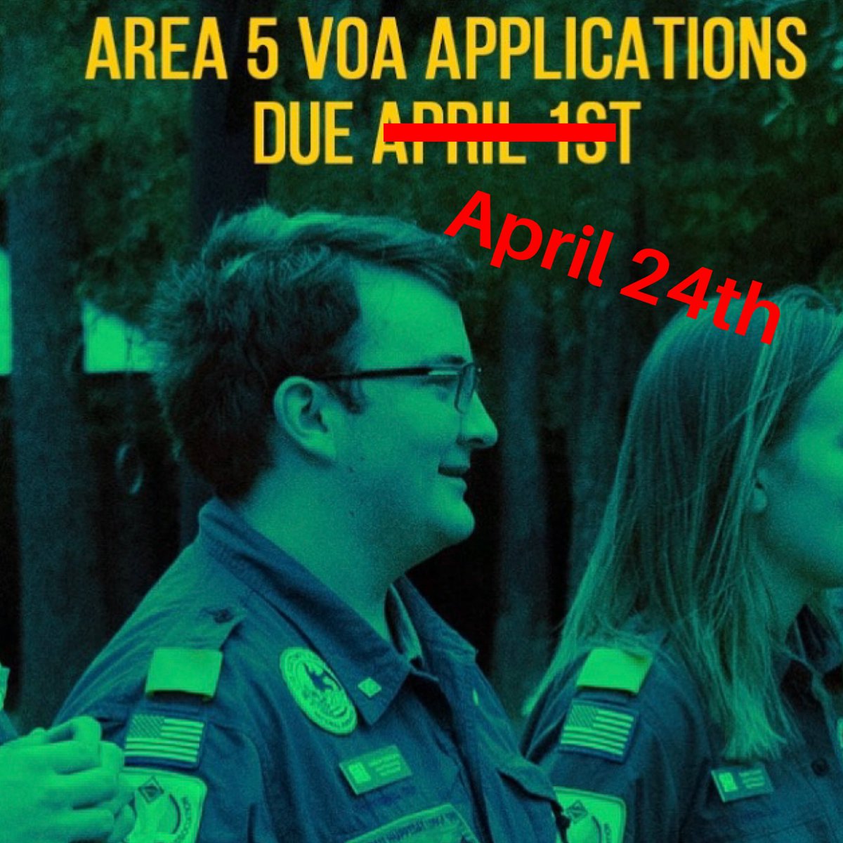 Area applications due April 24th.  Do you know if someone who would be amazing on our VOA, or do you want to help serve our area. Sign up today!!!!