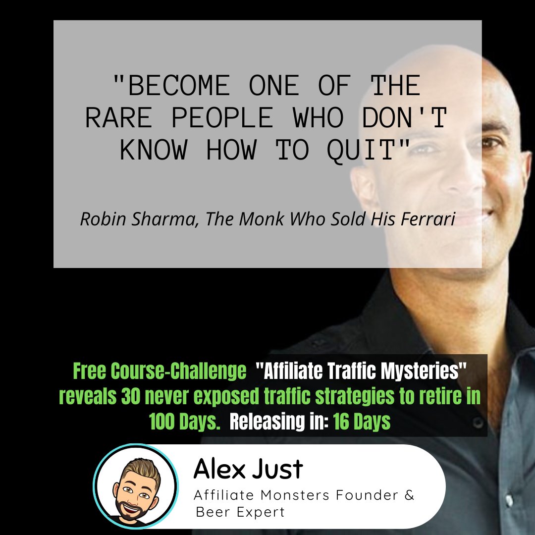 AffiliateUniver's tweet photo. This man is the author of a book that changed my life, he has my respect forever. Sir Robin Sharma. 
The Course-Challenge is starting soon!! 🚀😜
#investmentstrategies https://t.co/CHAtSwChtz