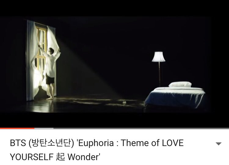 Something similar happens in Euphoria (Fake Love is the last two photos). But in Euphoria no one is there.