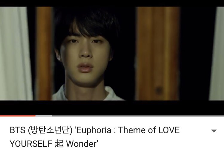 Something similar happens in Euphoria (Fake Love is the last two photos). But in Euphoria no one is there.
