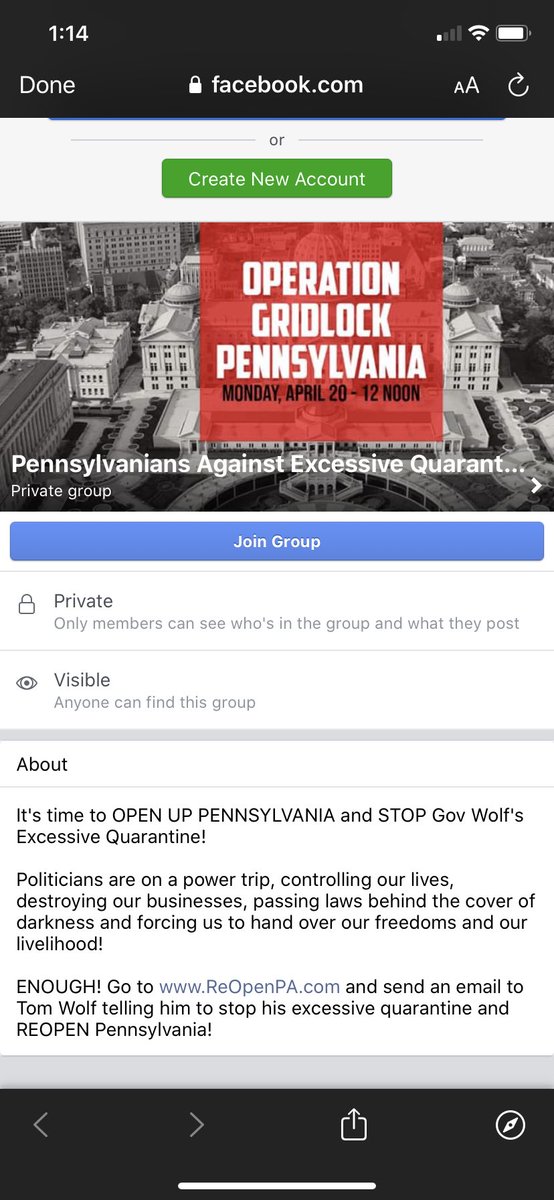 The Facebook group Operation Gridlock Pennsylvania is a group the supports team-opening. This is their page