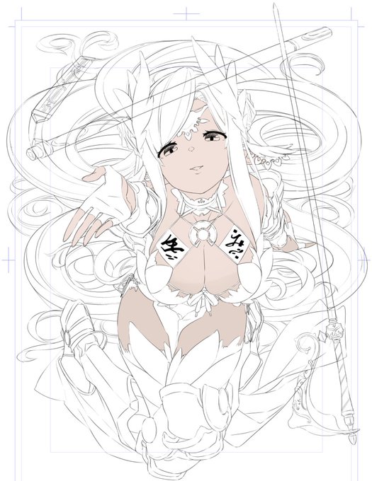 線画おわりんこ(`、3_ヽ)_ いやぁまったりし過ぎた 