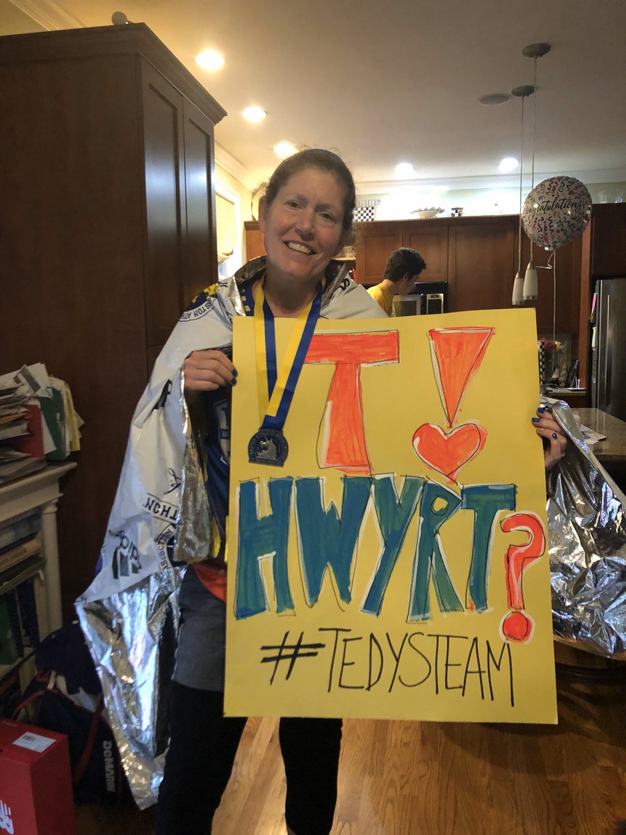 TLynn617's tweet photo. Ran 6.22 today in honor of #BackyardBostonMarathon listening to @HWYRT with @DMSE and made a donation to #bostonresiliencyfund and #worcestertogether .Photos from 2019 Marathon. Thanks @bostonmarathon @TedysTeam @UnitedWayofCM @GWGives https://t.co/MuSrTDybhP