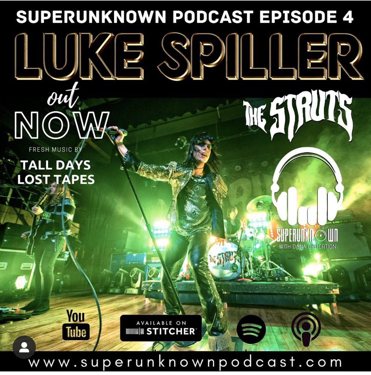 Check out the new episode of @danadistortion’s excellent music podcast, Superunknown, featuring our song, “Hey There Man” & Luke from @TheStruts 

#MusicPod #thestruts #superunknown #newpodcast #rocknroll