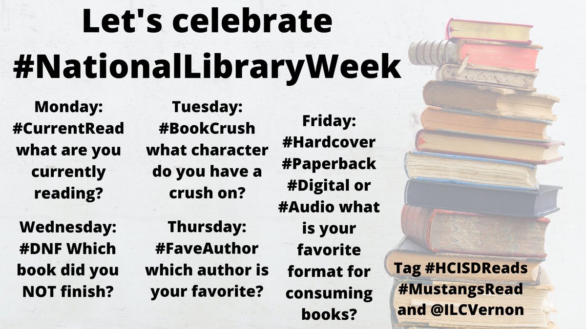 Mustangs, let's celebrate #NationalLibraryWeek!