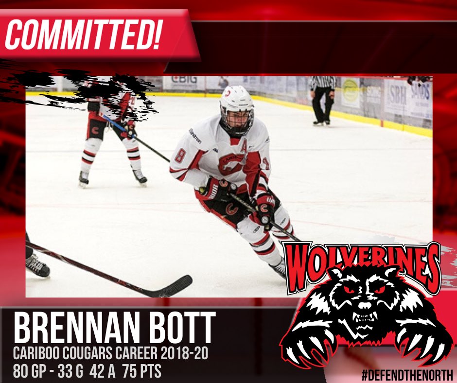 🚨🚨TEAM UPDATE🚨🚨 <a href="/BrennanBott/">Brennan Bott</a> has committed to the <a href="/WolverinesJrA/">Whitecourt Wolverines</a> in <a href="/TheAJHL/">TheAJHL</a>! Congrats Brennan and best of luck next season! #DefendTheNorth #CaribooHockey #AlumniUpdate @PGMatters <a href="/pgmha/">PGMHA</a> <a href="/ckpgnews/">CKPG News</a> <a href="/PGSS_Polars/">PGSS Polars</a> <a href="/mypgnow/">My Prince George Now</a> <a href="/BCHockey_Source/">BC Hockey</a> <a href="/PGCitizen/">PrinceGeorgeCitizen</a> @BCHockey_U18
