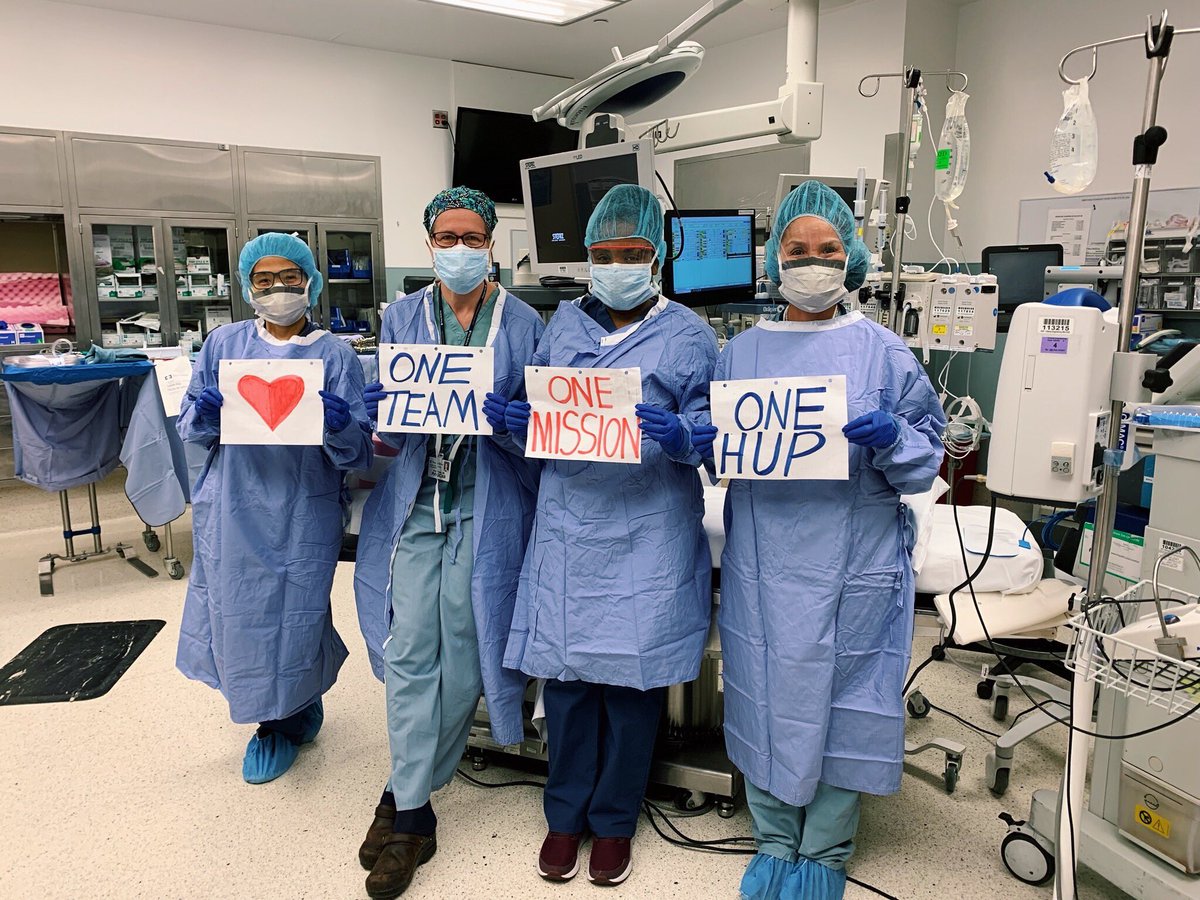 We are proud to highlight some of our #WomenontheFrontlines! Here is Dr. Thaler and her team in the OR! #HealthcareHeroes #shENT