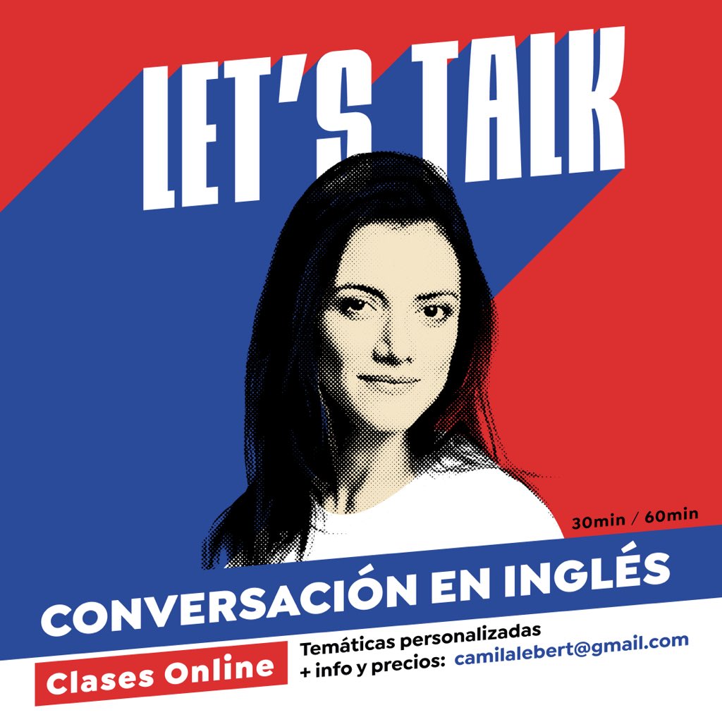 camilalebert's tweet photo. Hola 🗣 Soy Camila Le-Bert, hablante nativa de inglés y estoy ofreciendo clases de conversación por video conferencia. Se trata de sesiones individuales y hechas a medida según las necesidades y nivel de cada persona con temáticas personalizadas.
Let’s Talk! https://t.co/ab30Qip4qX