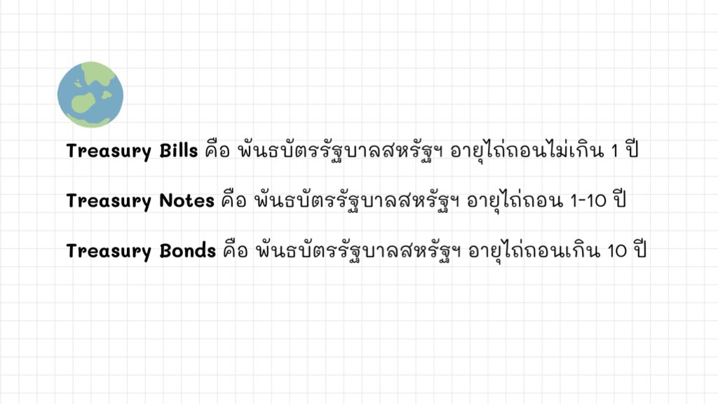 nottemee's tweet image. พันธบัตรรัฐบาลสหรัฐ  หรือ #TreasurySecurities แบ่งตามอายุไถ่ถอน (ไทยออกตามประเภทผู้ออก) #WealthNote #DebtInvestments by TSI