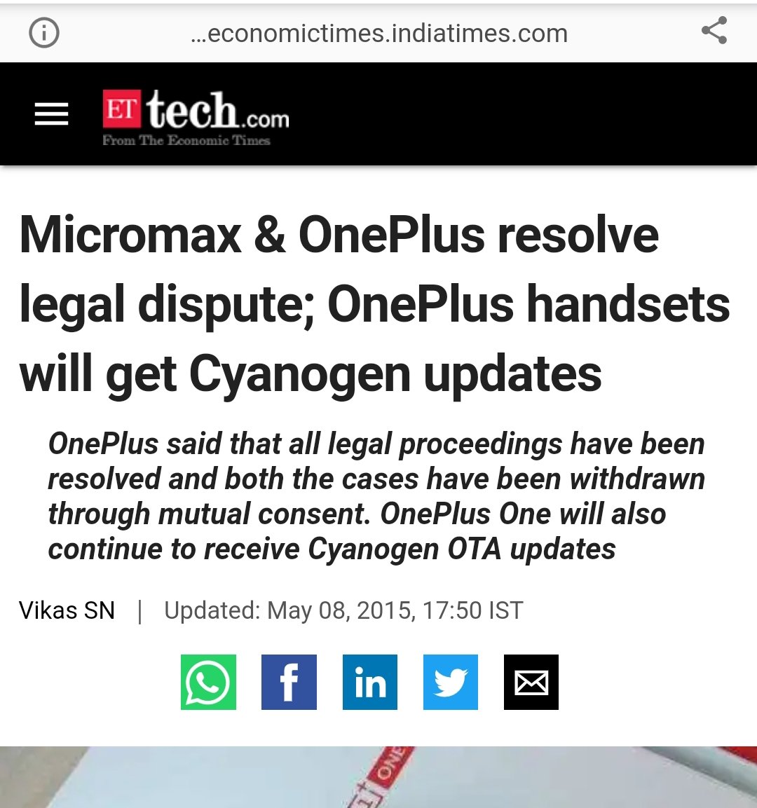 21. An interesting fact is that Micromax had grown so big it even stopped OnePlus from selling it's phone with Cyanogen in India. Micromax had incurred major expenses in creating 'Cyanogen OS brand exclusivity' in Indian market. This is where Oxygen OS takes its birth.