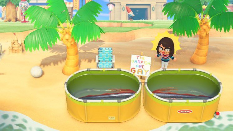 mimitookool's tweet photo. Woke up this morning to a surprise on the beach of my #AnimalCrossing Island… #ACNH #NintendoSwitch https://t.co/i9969KJP5Y