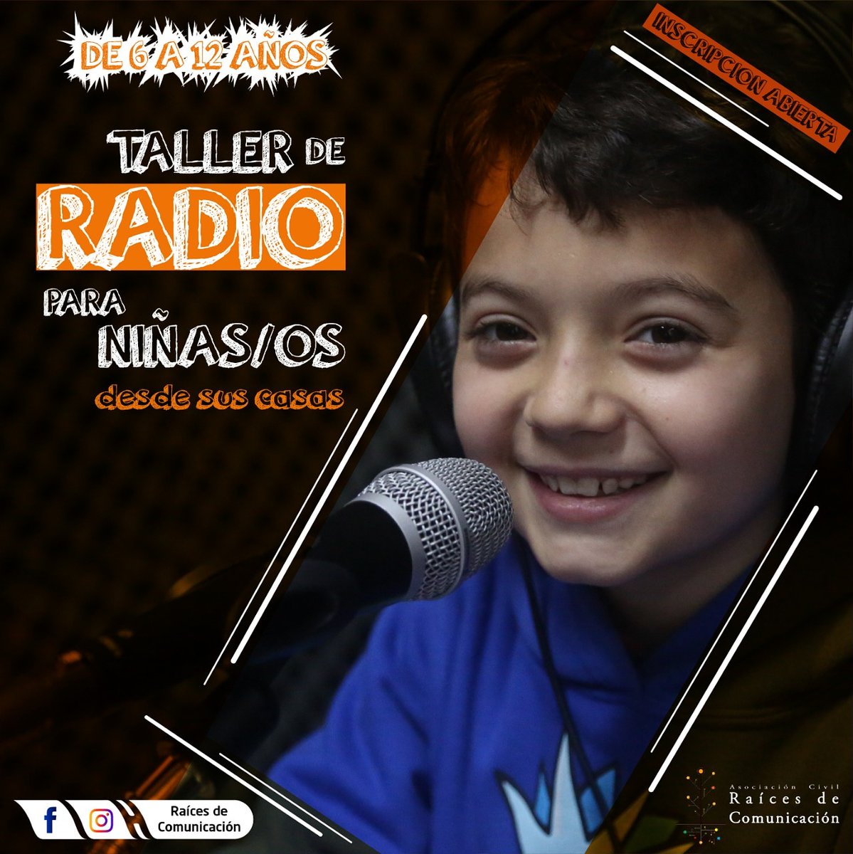 RaicesComunica's tweet photo. 📣 ¡TALLER DE RADIO PARA NIÑOS Y NIÑAS (desde sus casas🏠)!��😃
Abrimos grupos de 6 a 8 años y de 9 a 12‼

👉Cupos limitados. Más info por privado.

 #talleresraicesdecomunicacion #juegosderadio https://t.co/TKjJO8c6kV