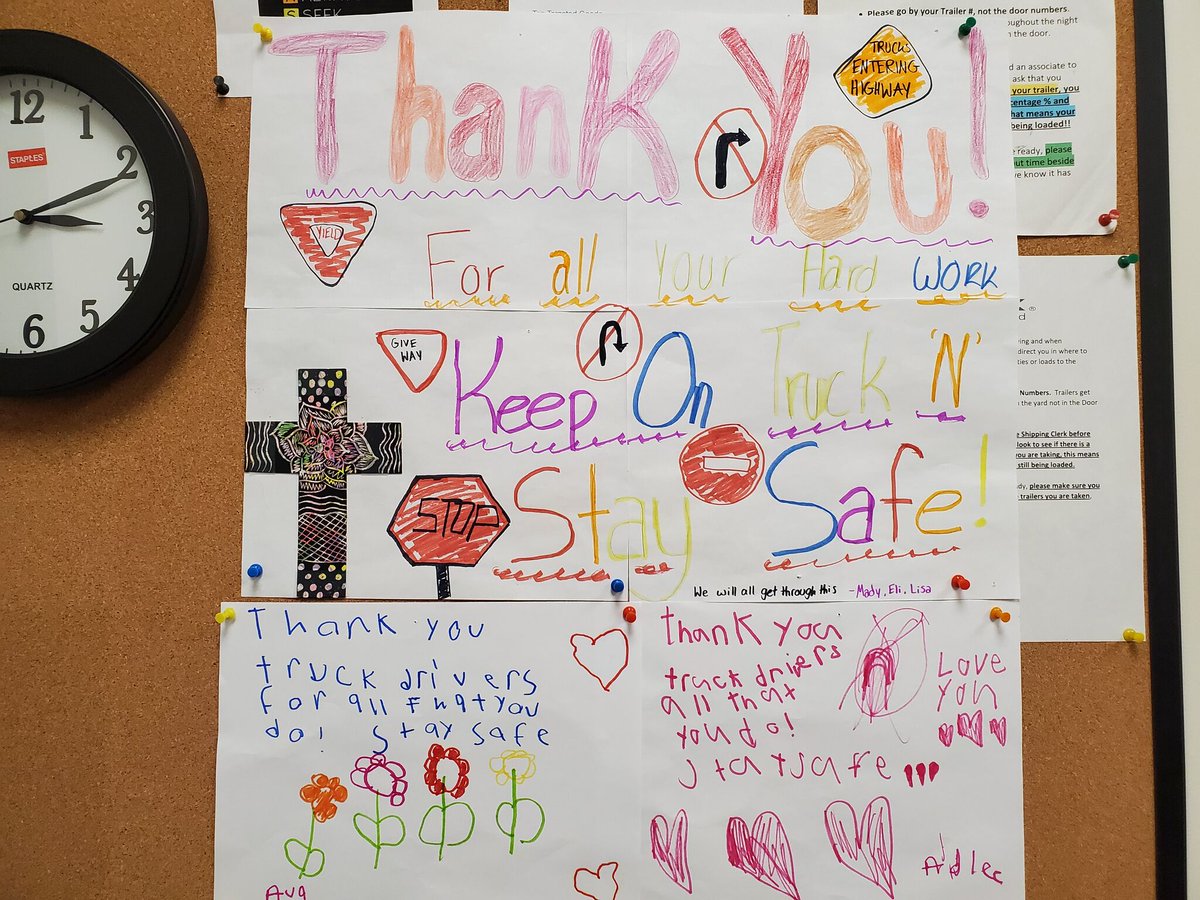 NFIindustries's tweet photo. Drivers, this one's for you courtesy of one our Operations Manager's grandchildren 😊🚛 #thankatrucker https://t.co/zFAmHkJ3r8