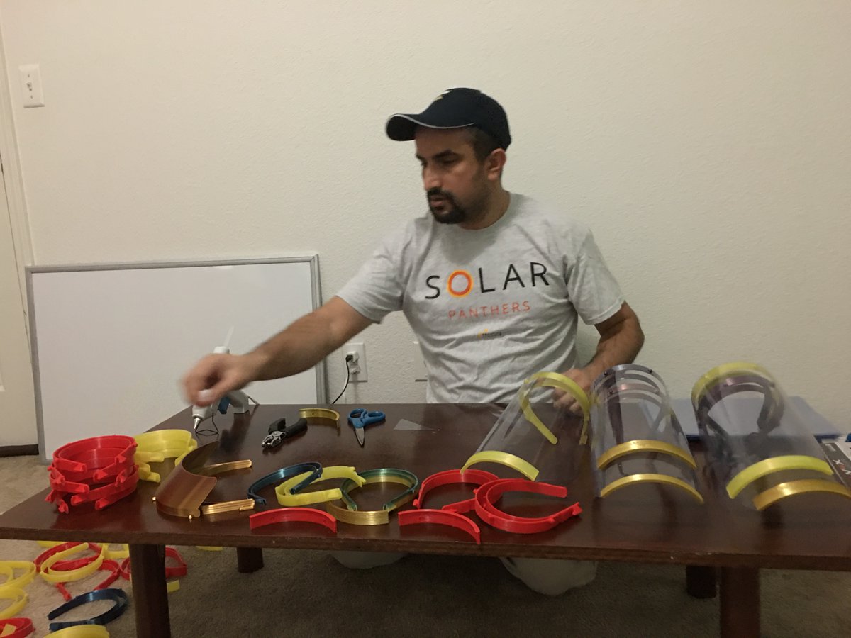 Shout out to Mr. Ovezov and Mr. Kilic for creating face shields to be donated using 3D printers! #TheBrightSide