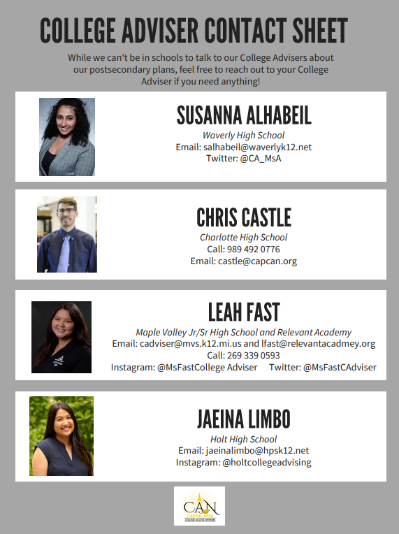 CapitalAreaCAN's tweet photo. While we can't be in schools to talk to our College Advisers about
our post-secondary plans, feel free to reach out to your College Adviser if you need anything!
#CapCANKnows https://t.co/SH2QdfRbRH