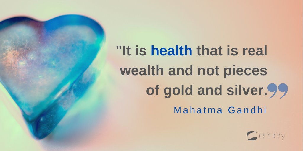 embry_tech's tweet image. "It is health that is real wealth and not pieces of gold and silver." - Mahatma Gandhi
#EmbryTech #StepToYourHealth #MondayMotivation