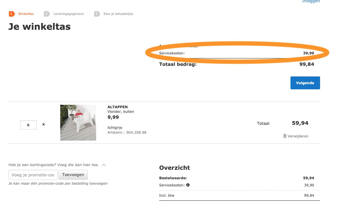 xtension's tweet photo. @IKEABelgium Watskeburt? Eerst zeggen dat de verzendkosten lager liggen dan anders en dan dit...? #dtv https://t.co/TzHSclvJGL