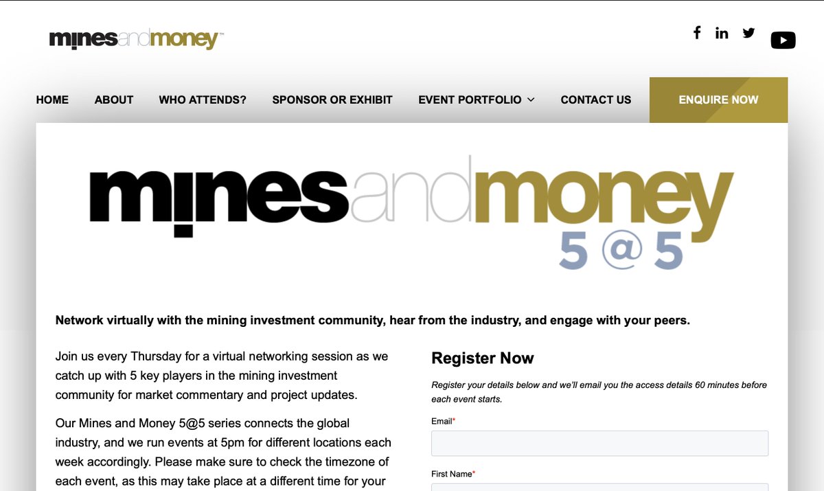 DiscoveryExpl's tweet photo. Wanting to hear from Bluestone Resources, @ValoreMetals and @GreatBearGBR? Make sure to register for @MinesAndMoney 5@5 this Thursday, April 23 at 2:00 pm PST (5 pm EDT) via: https://t.co/JNEaCSRsIZ #discoveryexpl #exploration #minestomoney https://t.co/0OQvLHa52k