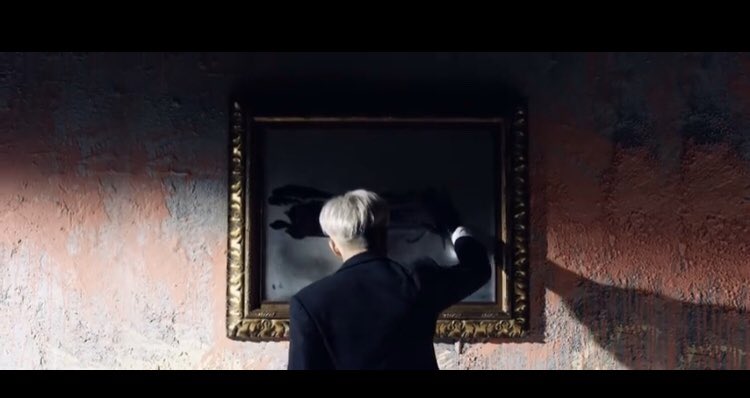 In RM’s short film he’s surrounded by mirrors and mirrors play a role in some of the other videos (1st three pics) and in Fake Love the theme returns (last pic).