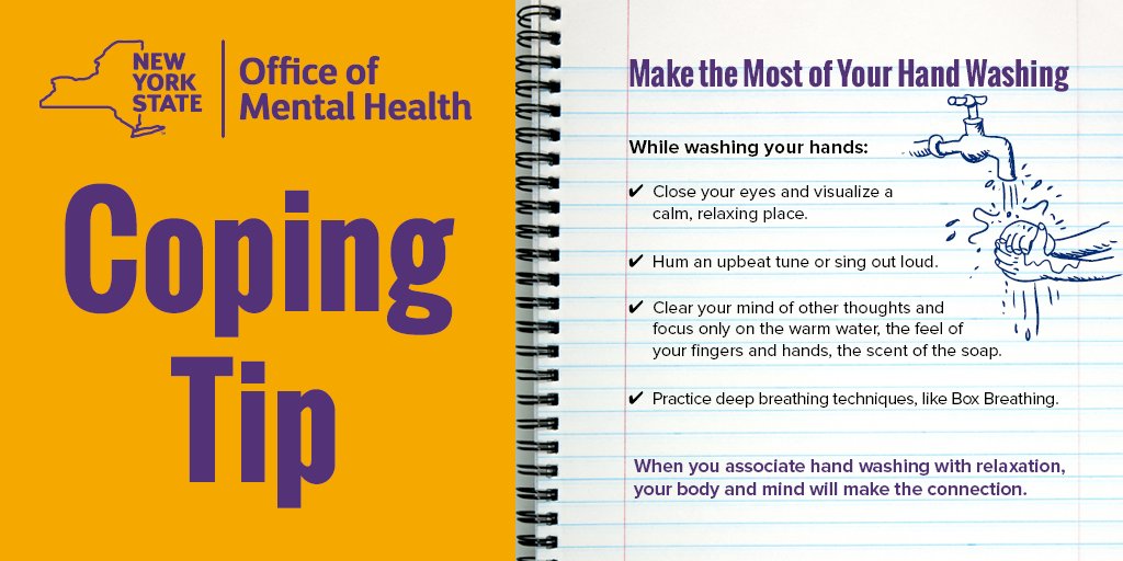 NYSomh's tweet photo. Shape your #mondaythoughts with this #CopingTip

Its as simple as washing your hands! https://t.co/hRIpdevbkN