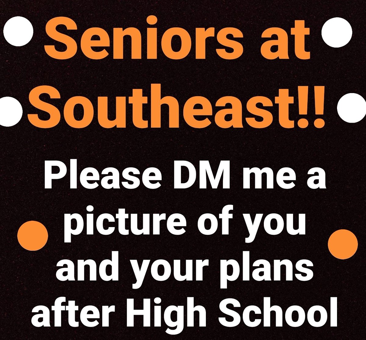 SE_FFA's tweet photo. Seniors at SOUTHEAST GUILFORD!!
 If you would liked to be recognized for being in FFA, please do the following in the picture below. 
DM me on Instagram @ sehs_ffa https://t.co/Oo316T9tf7