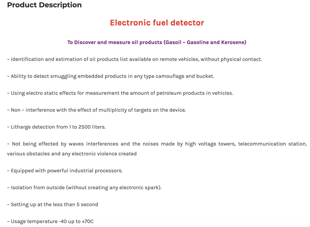 No Covid-19 detector on there. But there's a fuel detector which is a copycat of the Covid-19 device he was using at a hospital. Note the cheaply-made product tag on both. UK frauds were more professional with product tags. Also note the poorly-written product description