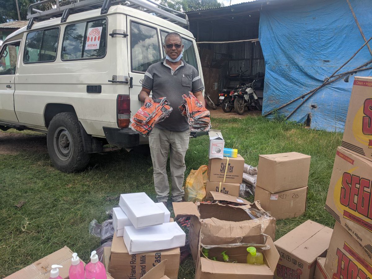 WEEMAintl's tweet photo. All hands on deck as WEEMA set up a #COVID19 task force to provide support to the Kembata Tembaro zone on prevention efforts. Kudos to our Ethiopian staff bravely serving their communities at this time. First up, purchase &amp; delivery of  sanitary and medical supplies to the zone. https://t.co/HJRMgf6Ypz