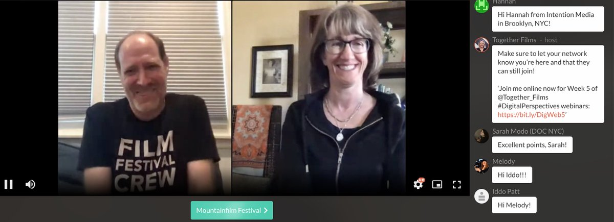 Together_Films's tweet photo. It's #DigitalPerspective time - if you're looking for digital solutions for your film, theatre, or film festival, make sure you join our #webinar, starting NOW. There's still time to sign up to hear @SarahMosses, @eventive_org &amp; #SuzanBeraza talk it out: https://t.co/44grq9Poxd https://t.co/OHrEqU7iu3