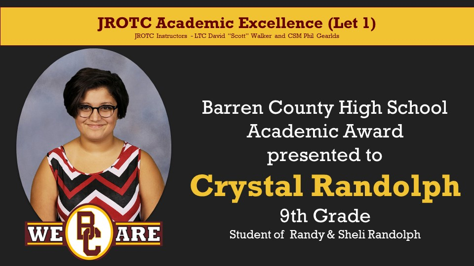 barrenschools's tweet photo. Congratulations to BCHS JROTC Academic Award Winners! #WeareBC #WhereOpportunitiesCreateSuccess https://t.co/JEgNU3Skn3