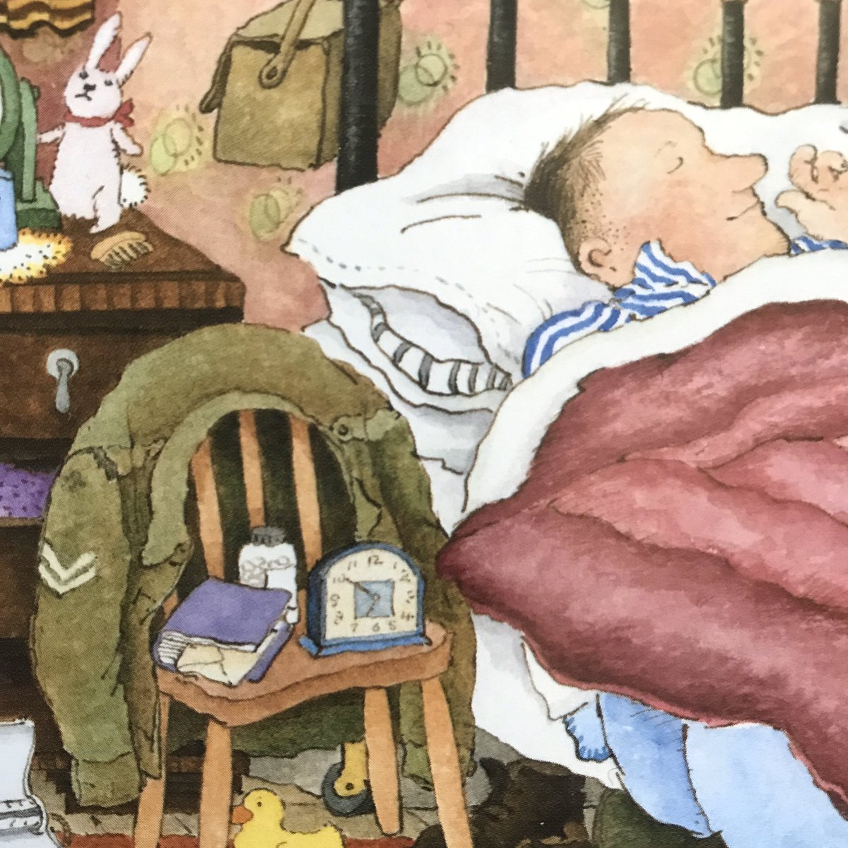 And when you snuggle down your book will be waiting for you until tomorrow, your place marked using whatever comes to hand. Sweet reading and sweet dreams (yes we keep toddler hours here). End of thread! Feel free to add your own images  #booksinchildrensbooks