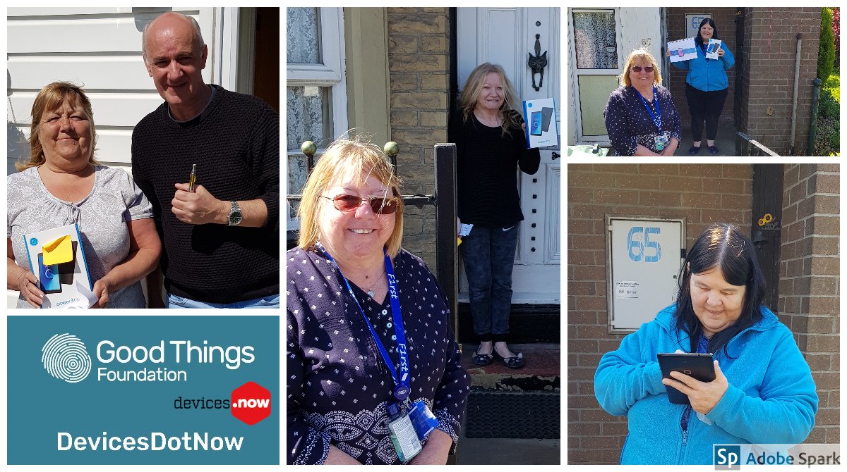 Learners in Bradford overjoyed with emotions. ❤ 

Glenda volunteering to deliver the devices to help the vulnerable to get digitally connected.

Thank you so much to @BTGroup @goodthingsfdn
 & @futuredotnowuk.

@Online_Centres #DevicesDotNow #SkillsForTomorrow #bradford