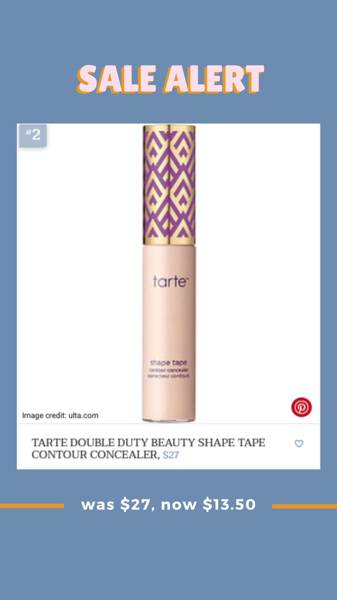 RankandStyle's tweet image. One of Rank and Style's highest rated concealer is on SALE. Shop now with this link 👉bit.ly/3evqHYO

@tartecosmetics #tarte #shapetape #deals #makeupdeal