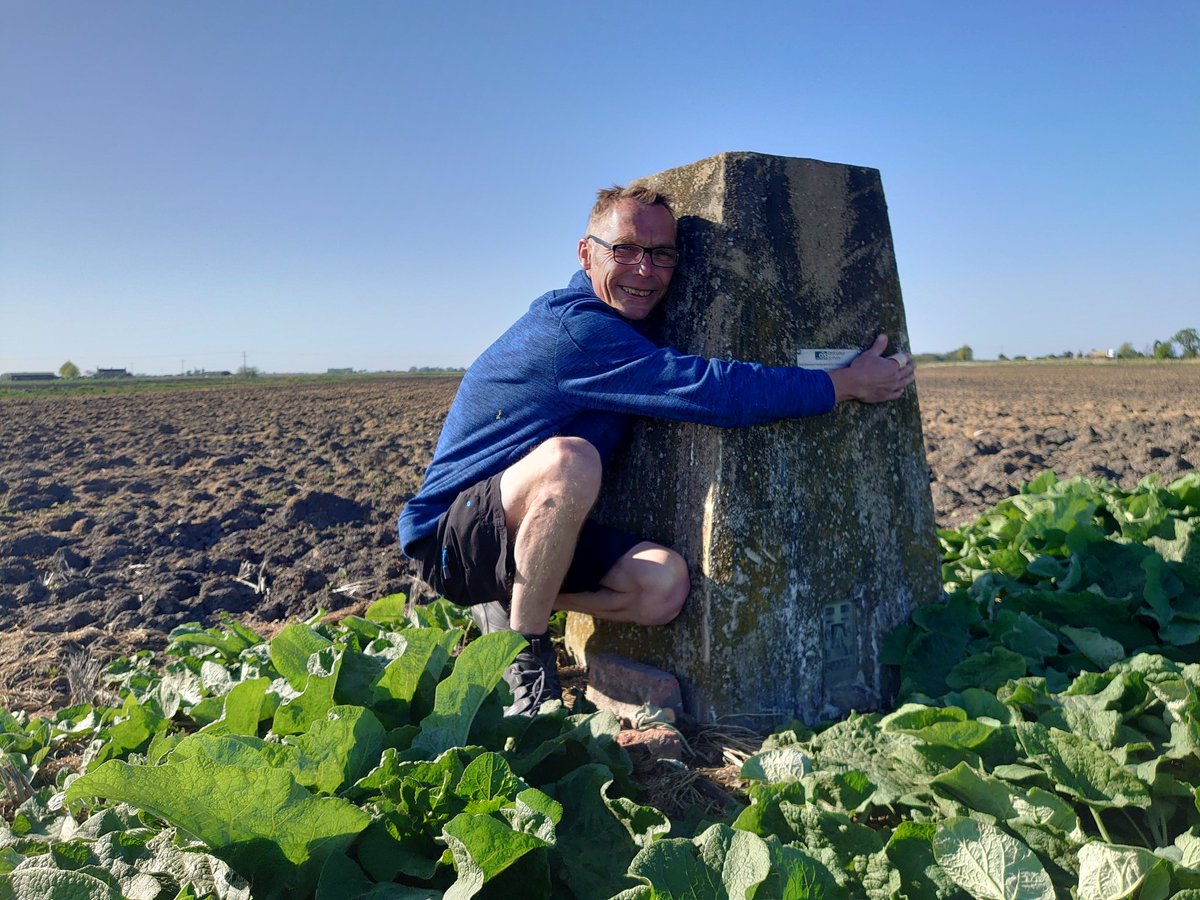 PaulMagan2's tweet photo. Lovely family walk to the Village Farm Shop. Had to walk past Middlemoor Trig Point so stopped for a #hugatrig moment with the daughter, I won't repeat what the wife called us! #getoutside @GetOutKids #buylocal #eatlocal @FascinatingFens @OSleisure @OrdnanceSurvey https://t.co/SAMeQFhfj3