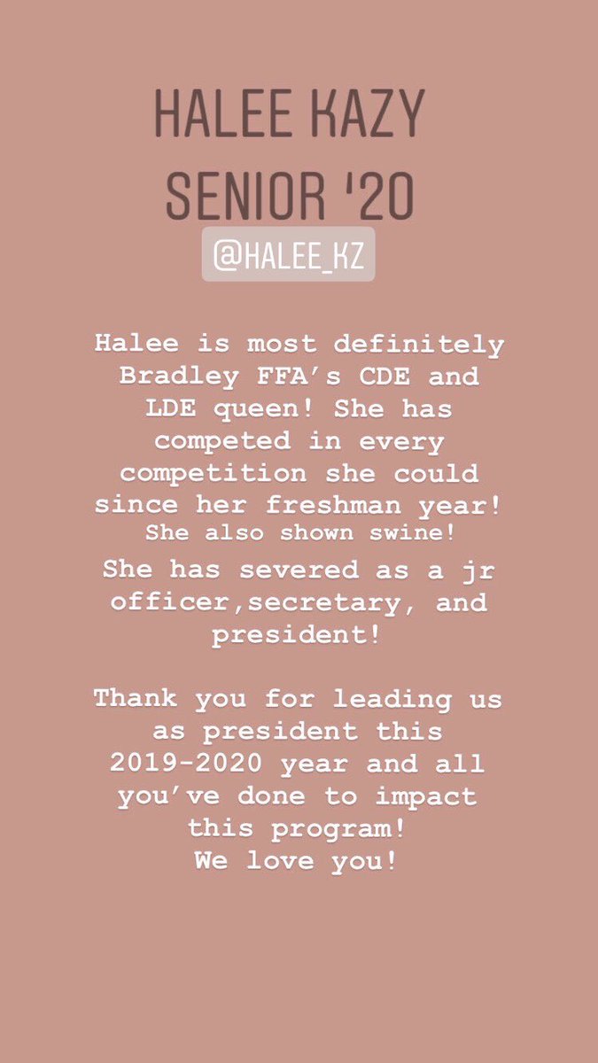 ⭐️Senior spotlight ⭐️ 
        Halee Kazy