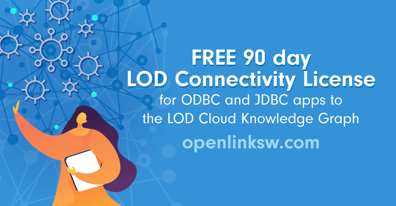 shewardmills's tweet photo. This is an unmissable offer!
@OpenLink #LOD Connectivity Drivers/connectors for #ODBC, #JDBC, #ADONET, #OLEDB allows you to connect your existing applications & services to the #LODCloud #KnowledgeGraph .
https://t.co/lCxNFHOs9N https://t.co/2RUDDh3RNh