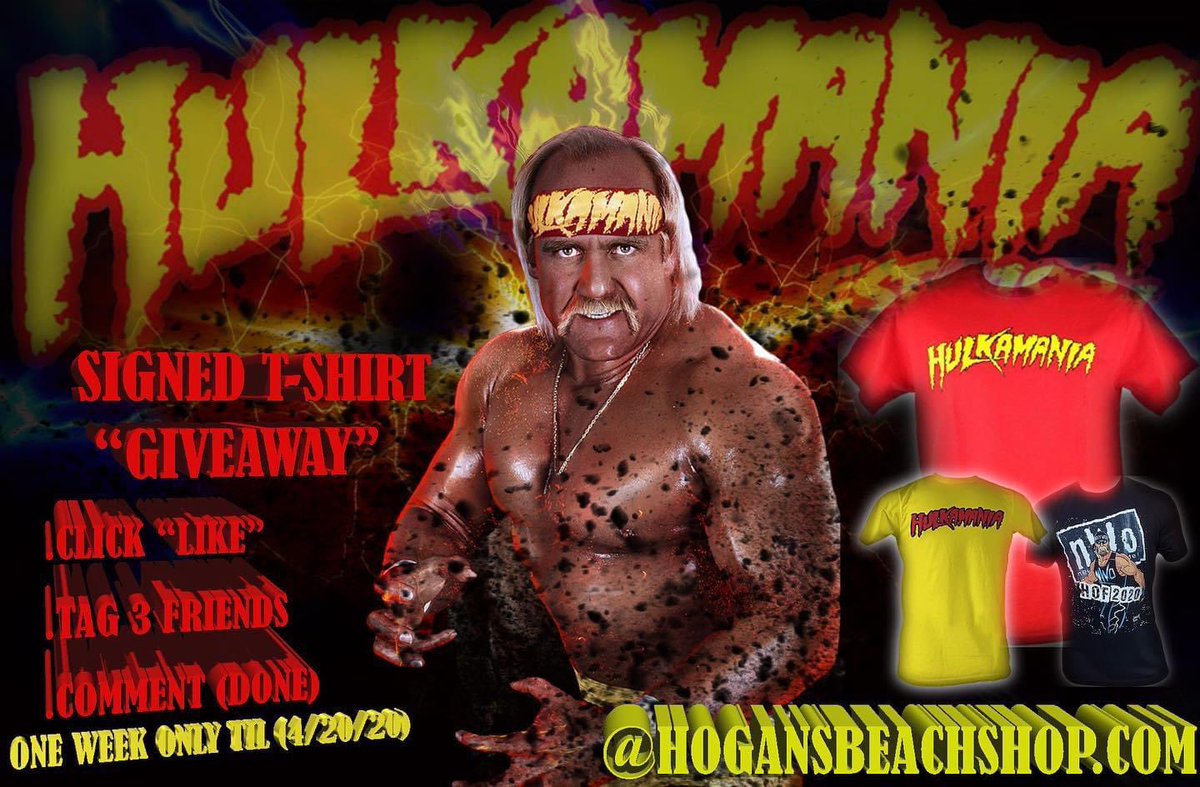 Last day don't miss out on a chance to win 
🎉Giveaway🎉
5 signed T-shirts!5 winners!
•Click “like”.
•Tag 3 friends.
•Comment (Done)
Ends (04/20/20)💪 @hogansbeachshop