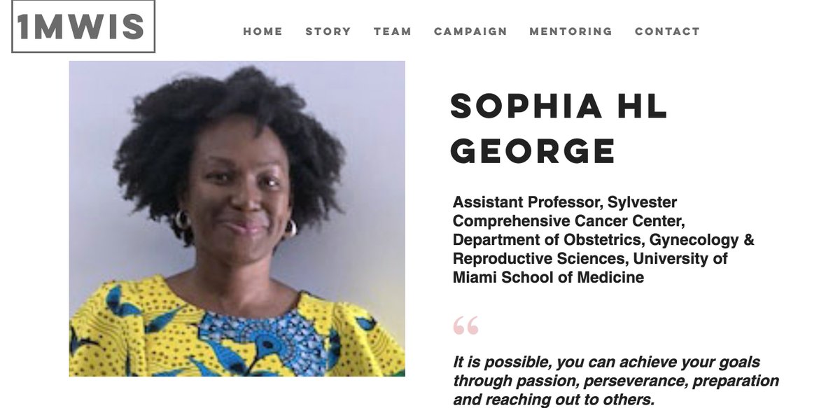 THREAD 12/51 Meet Sophia George - a cancer scientist studying the effect of genes that increase the chances of breast & ovarian cancer in women - and blazing the trail for the next generation of girls!Ft & thx  @sophiahlge  http://www.1mwis.com/profiles/sophia-george
