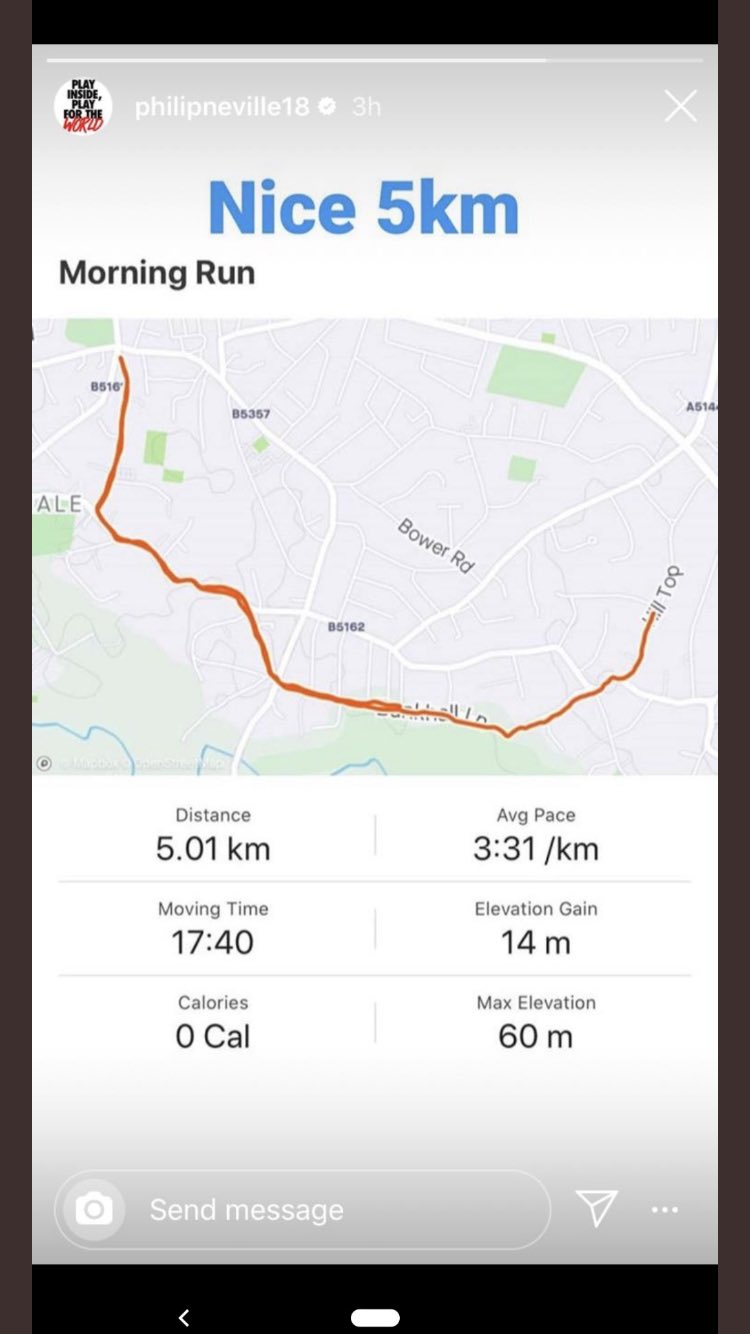 StravaWankers on Twitter: "Continuing an already established trend... Phil Neville used a screenshot his sons 5km (as he bailed at 4.4km), to brag about a 17:40 5km that actually took them